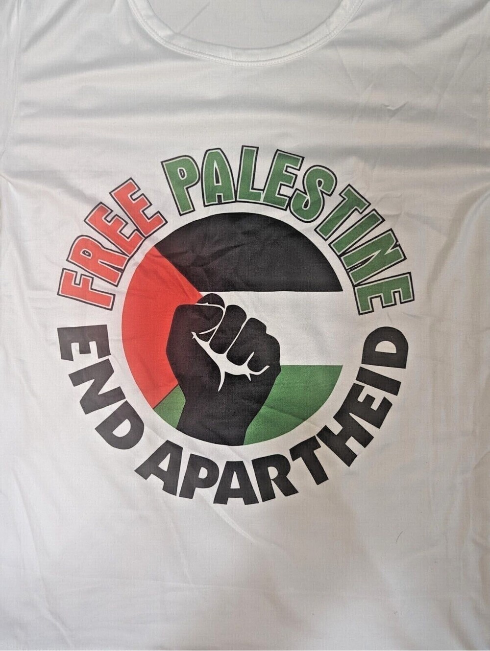 Free Palestine End Apartheid Graphic T-Shirt + Enamel Pin Unisex S M L - Picture 4 of 9